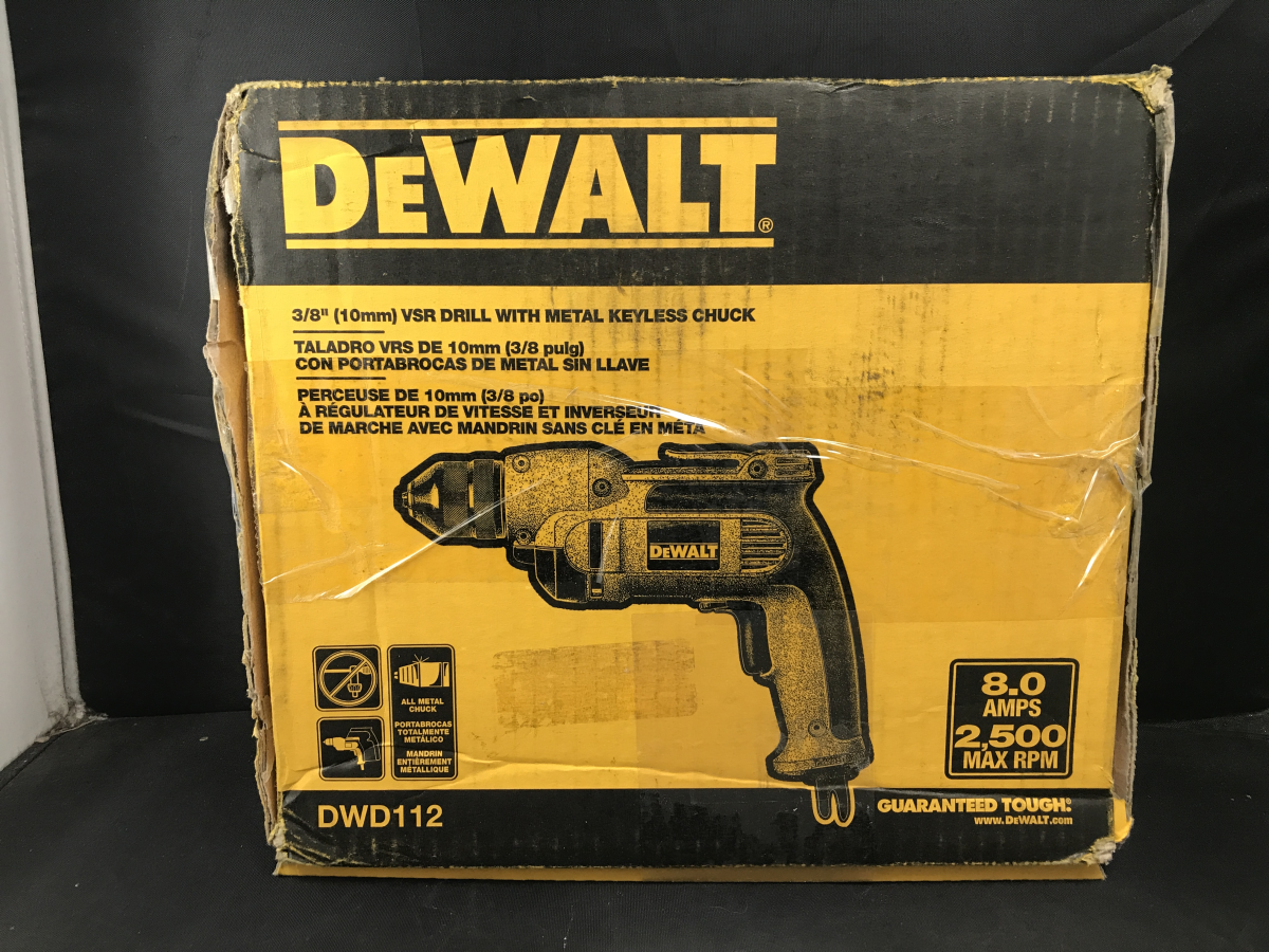 DEWALT DWD112 3/8 in. (10mm) VSR Drill with Metal Keyless Chuck auction